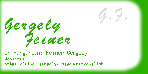 gergely feiner business card